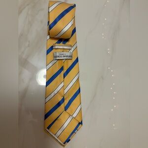 Giorgio Mariani Yellow and Blue Striped Tie